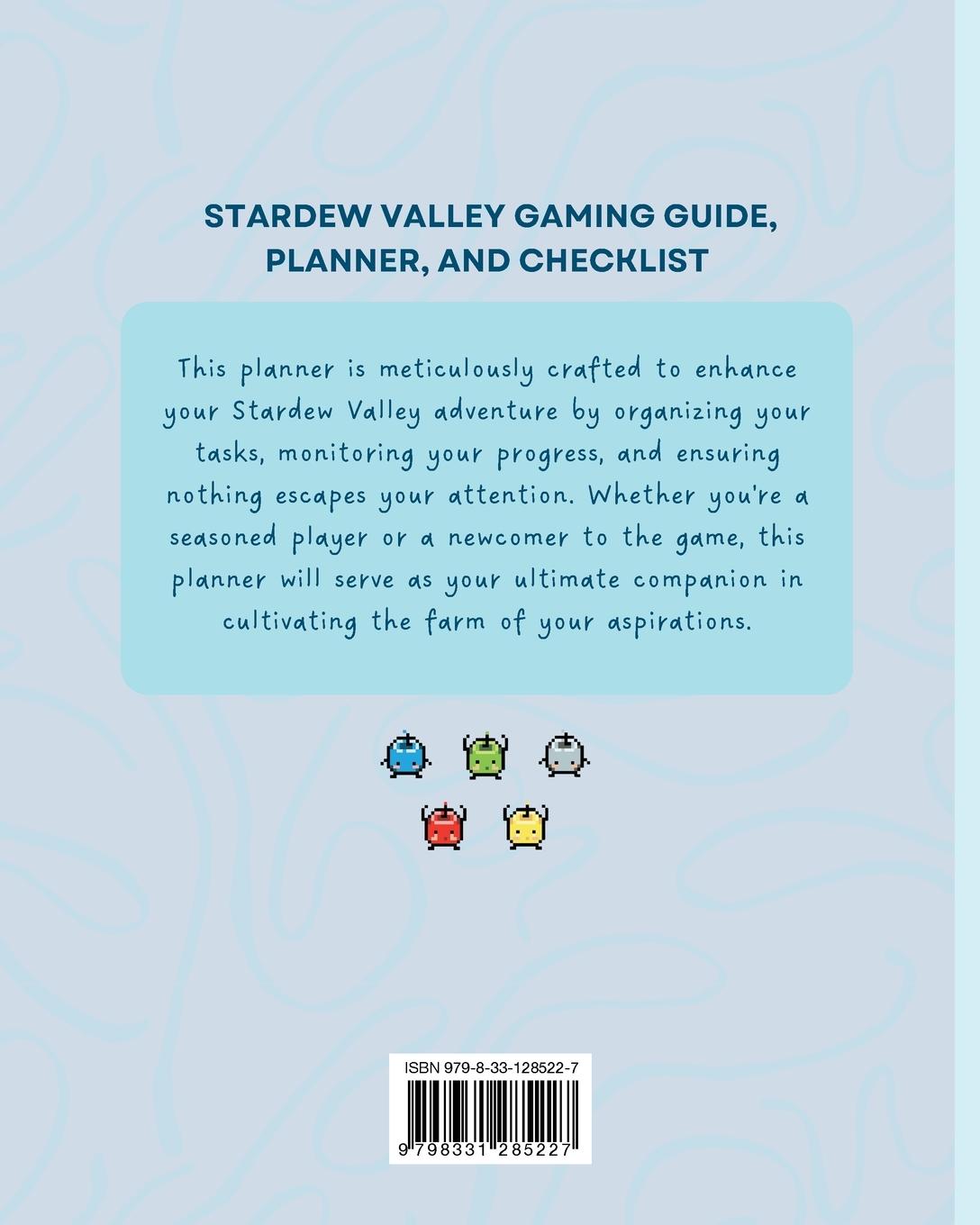Rückseitencover 1.6v Stardew Valley Gaming Guide, Planner, and Checklist
