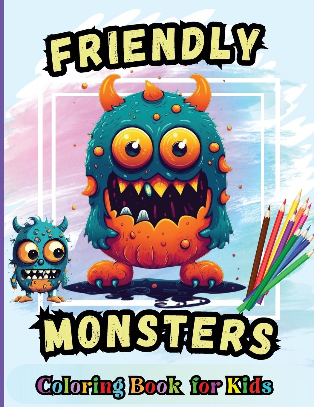 Vorderes Coverbild Friendly Monsters Coloring Book For Kids
