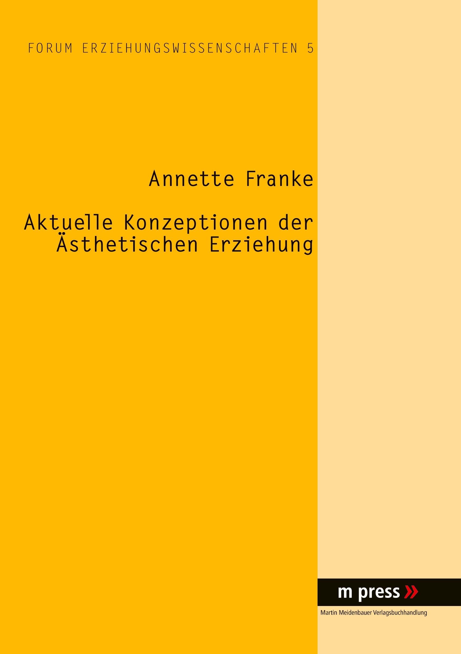 Vorderes Coverbild Aktuelle Konzeptionen der ästhetischen Erziehung
