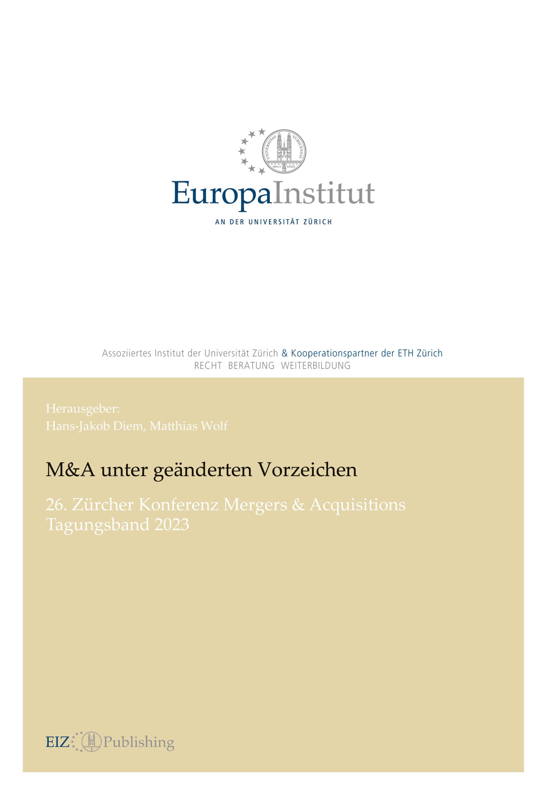 Vorderes Coverbild M&A unter geänderten Vorzeichen