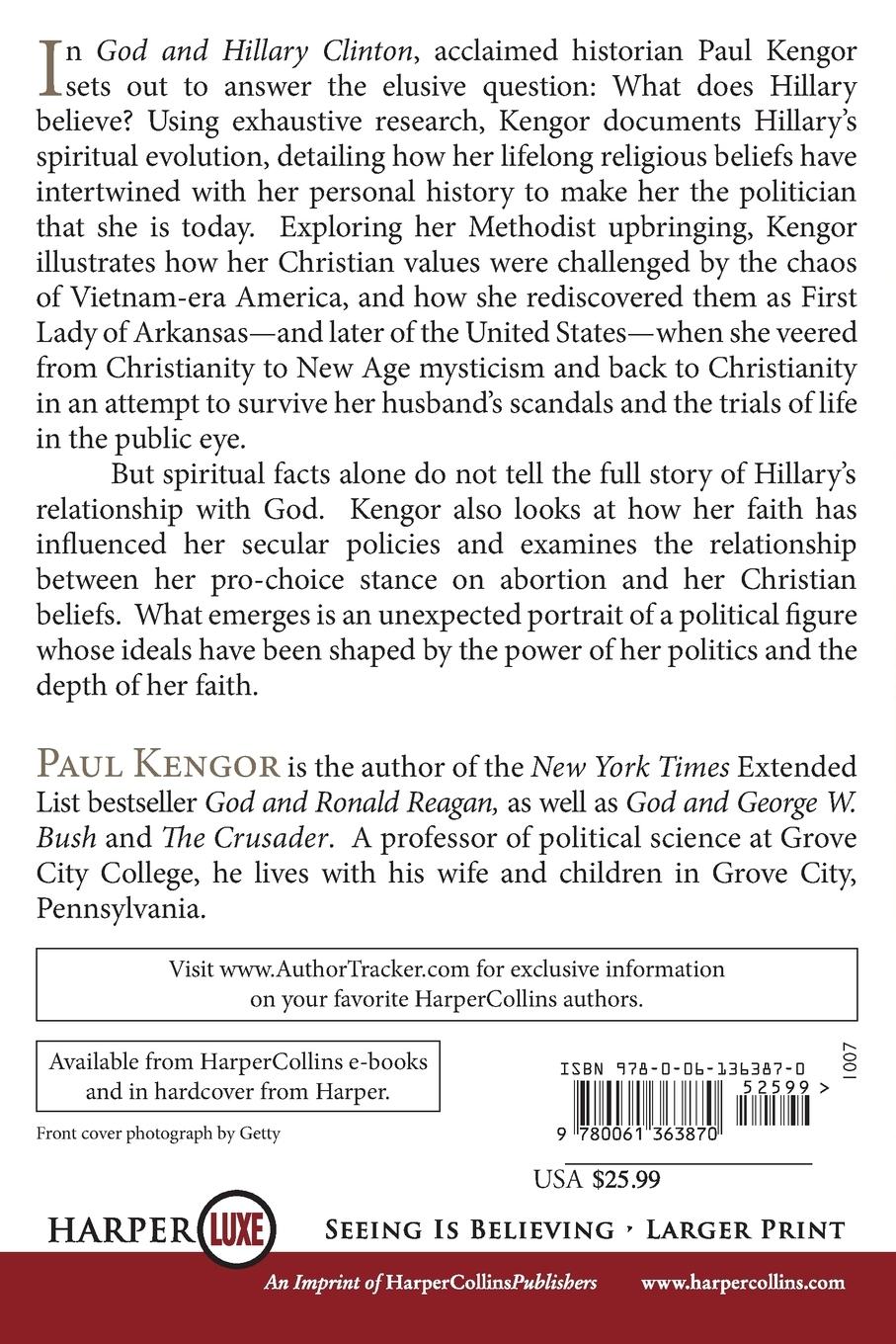 Rückseitencover God and Hillary Clinton LP