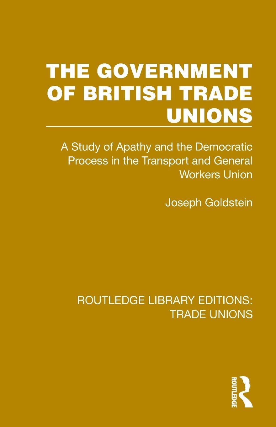 Vorderes Coverbild The Government of British Trade Unions