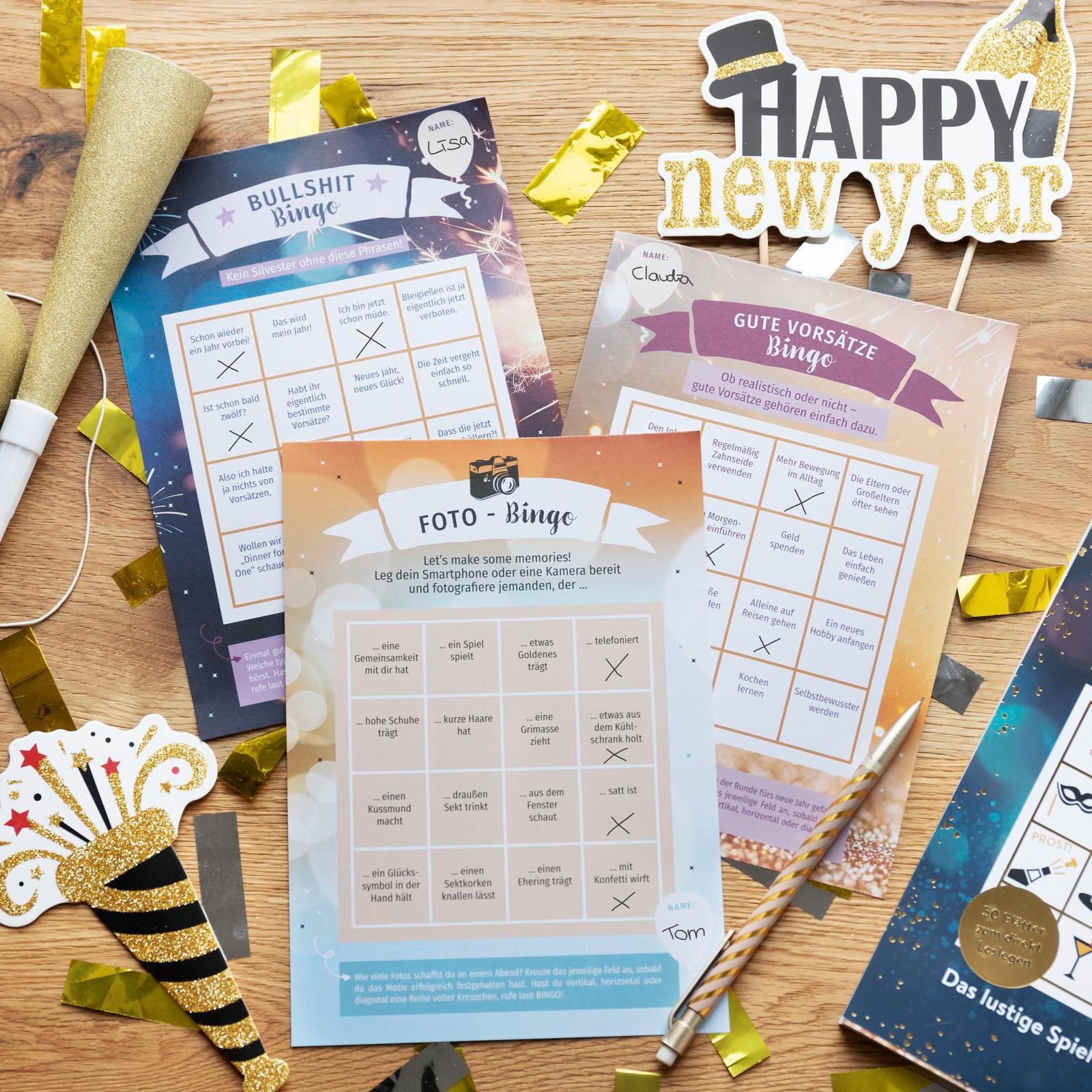 Beispielinhalt (Bild) Silvester-Bingo
