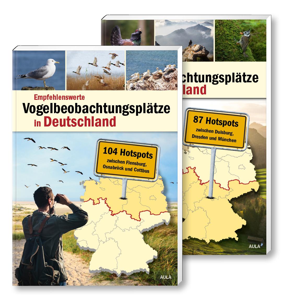 Vorderes Coverbild Empfehlenswerte Vogelbeobachtungsplätze in Deutschland im Set. 2 Bde