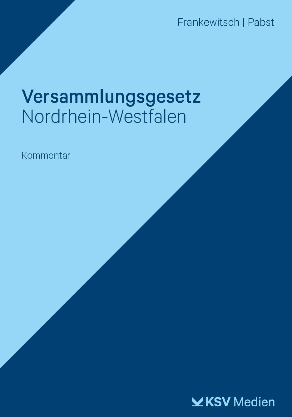 Vorderes Coverbild Versammlungsgesetz Nordrhein-Westfalen