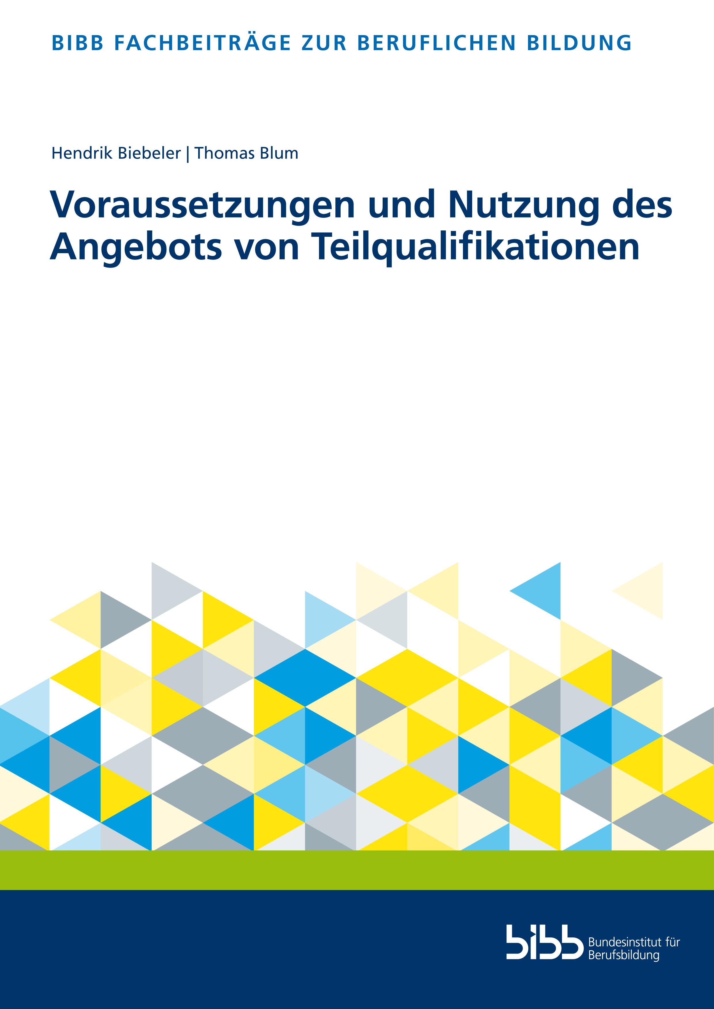 Vorderes Coverbild Voraussetzungen und Nutzung des Angebots von Teilqualifikationen
