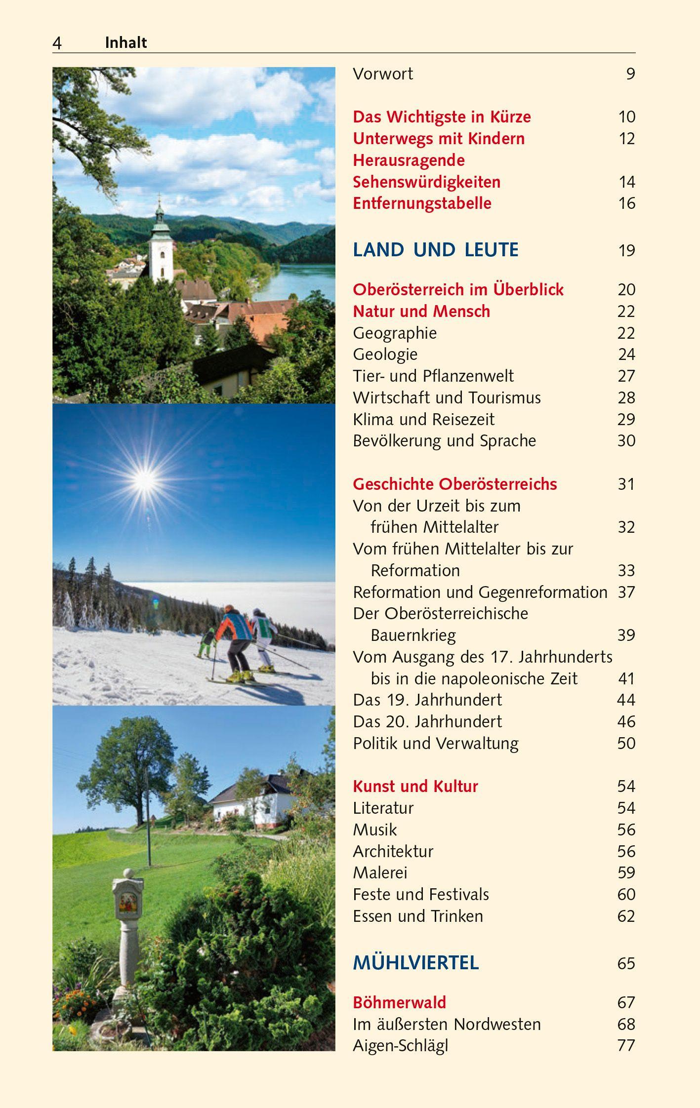 Beispielinhalt (Bild) TRESCHER Reiseführer Oberösterreich