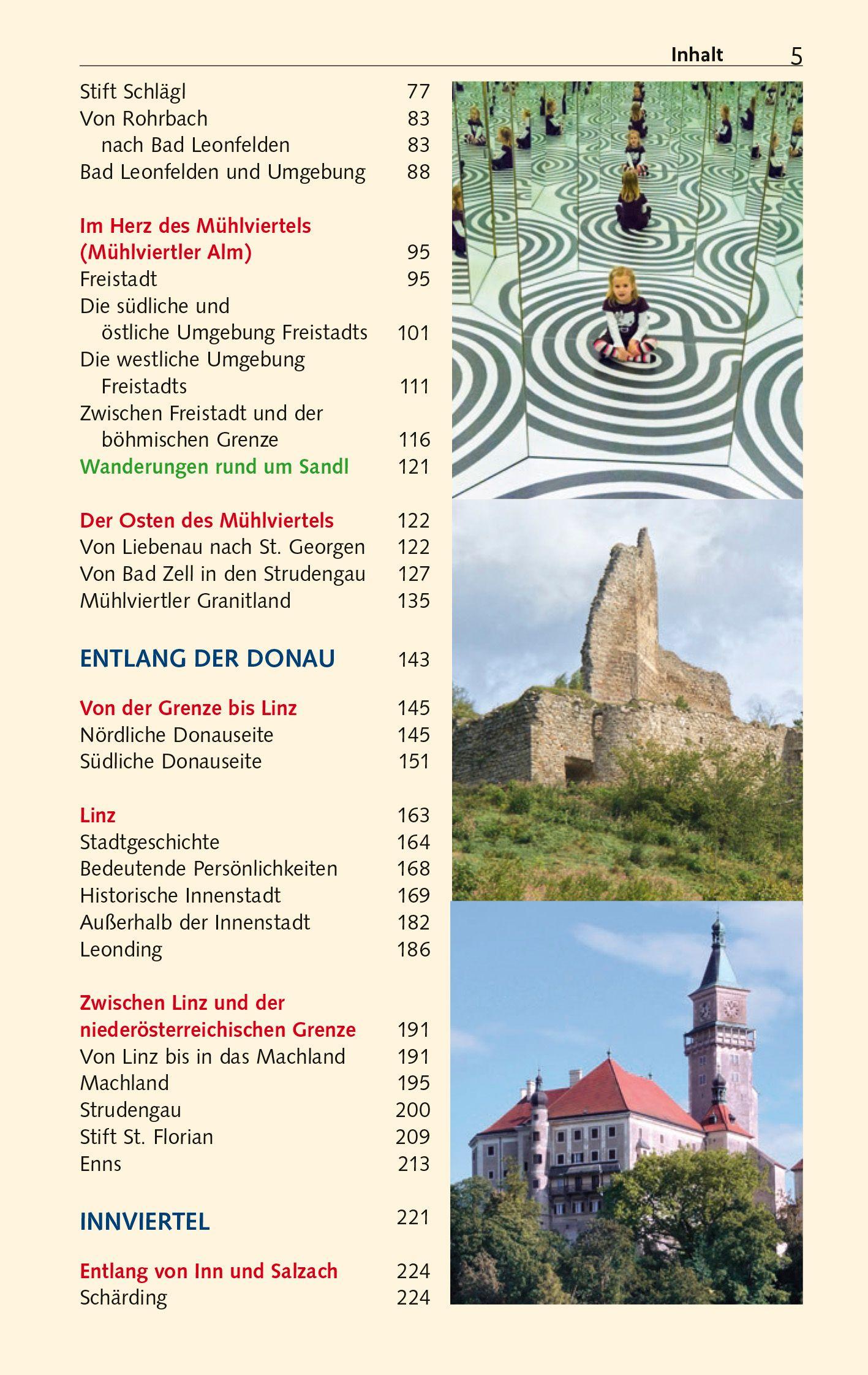 Beispielinhalt (Bild) TRESCHER Reiseführer Oberösterreich