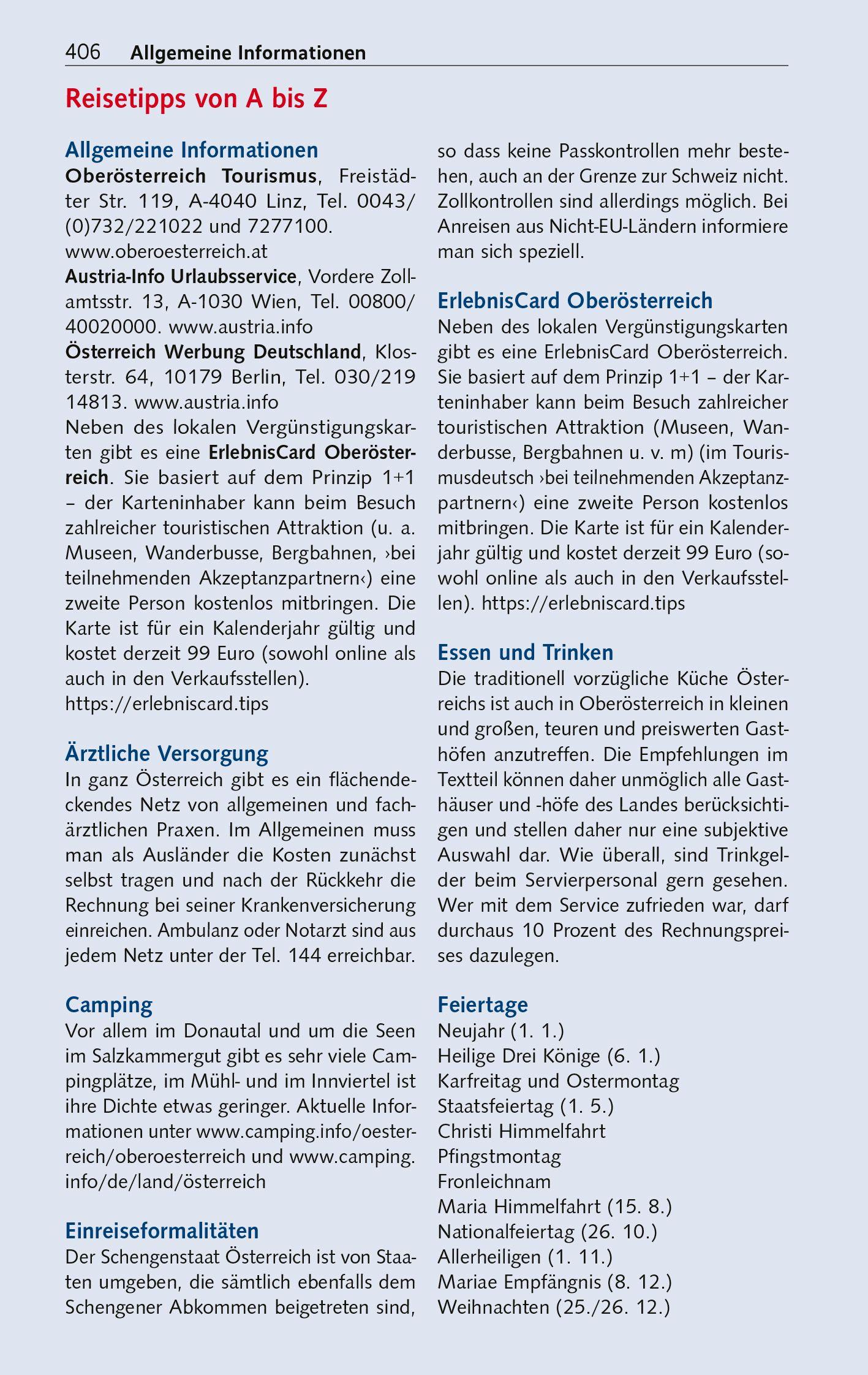 Beispielinhalt (Bild) TRESCHER Reiseführer Oberösterreich