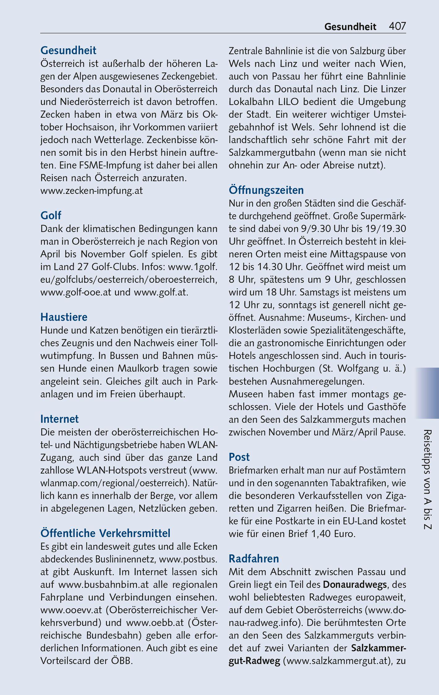 Beispielinhalt (Bild) TRESCHER Reiseführer Oberösterreich