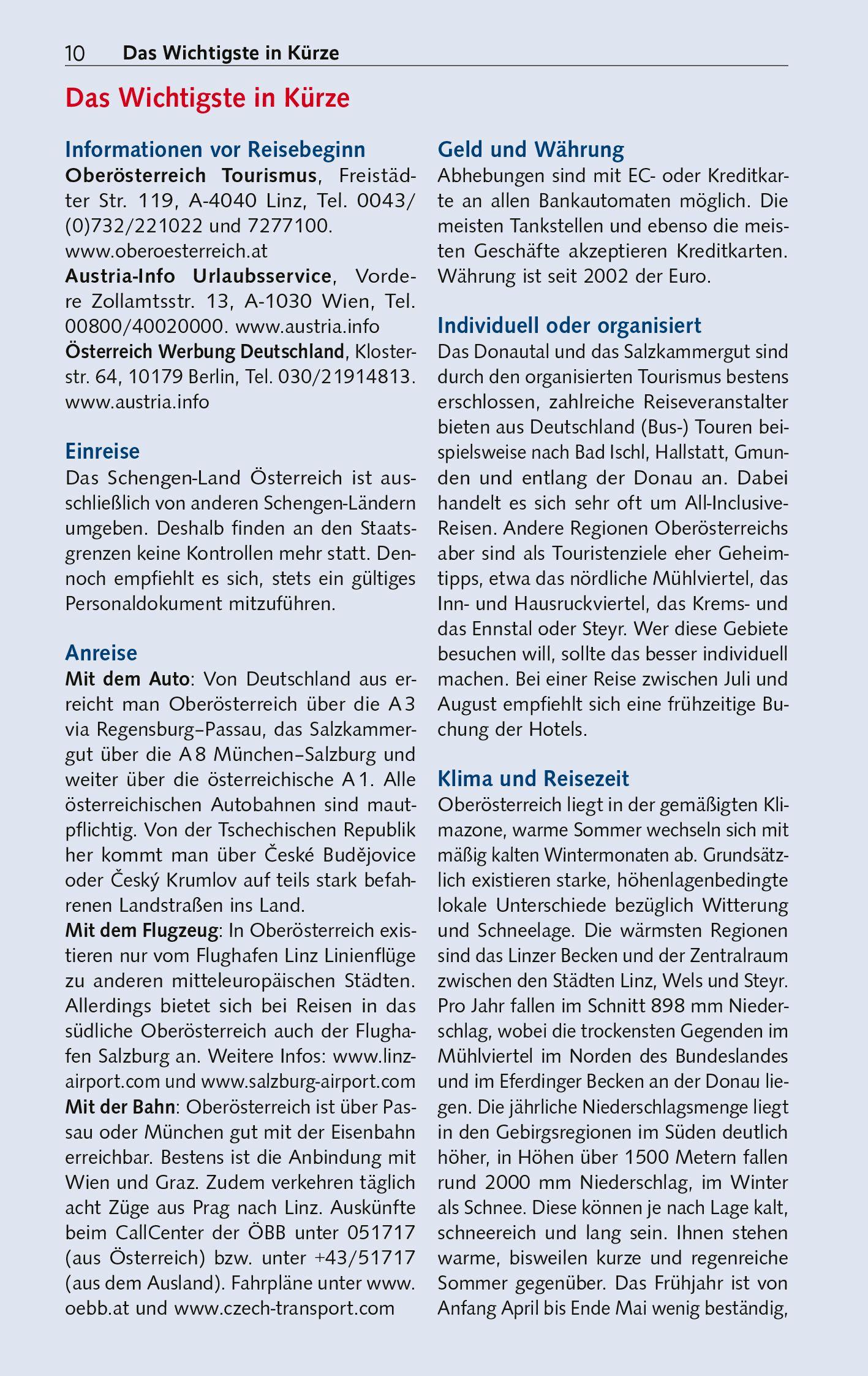 Beispielinhalt (Bild) TRESCHER Reiseführer Oberösterreich