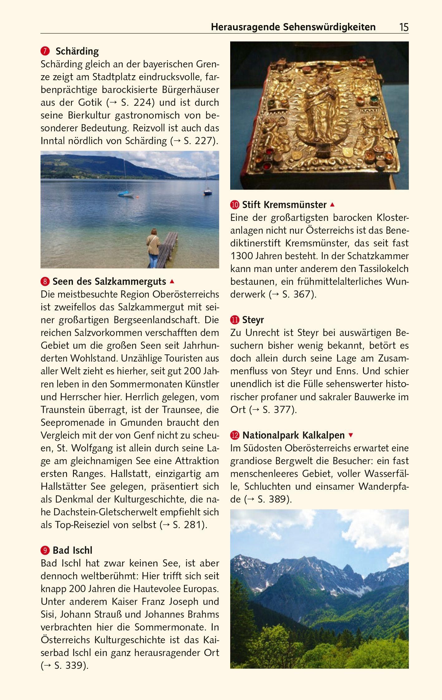 Beispielinhalt (Bild) TRESCHER Reiseführer Oberösterreich