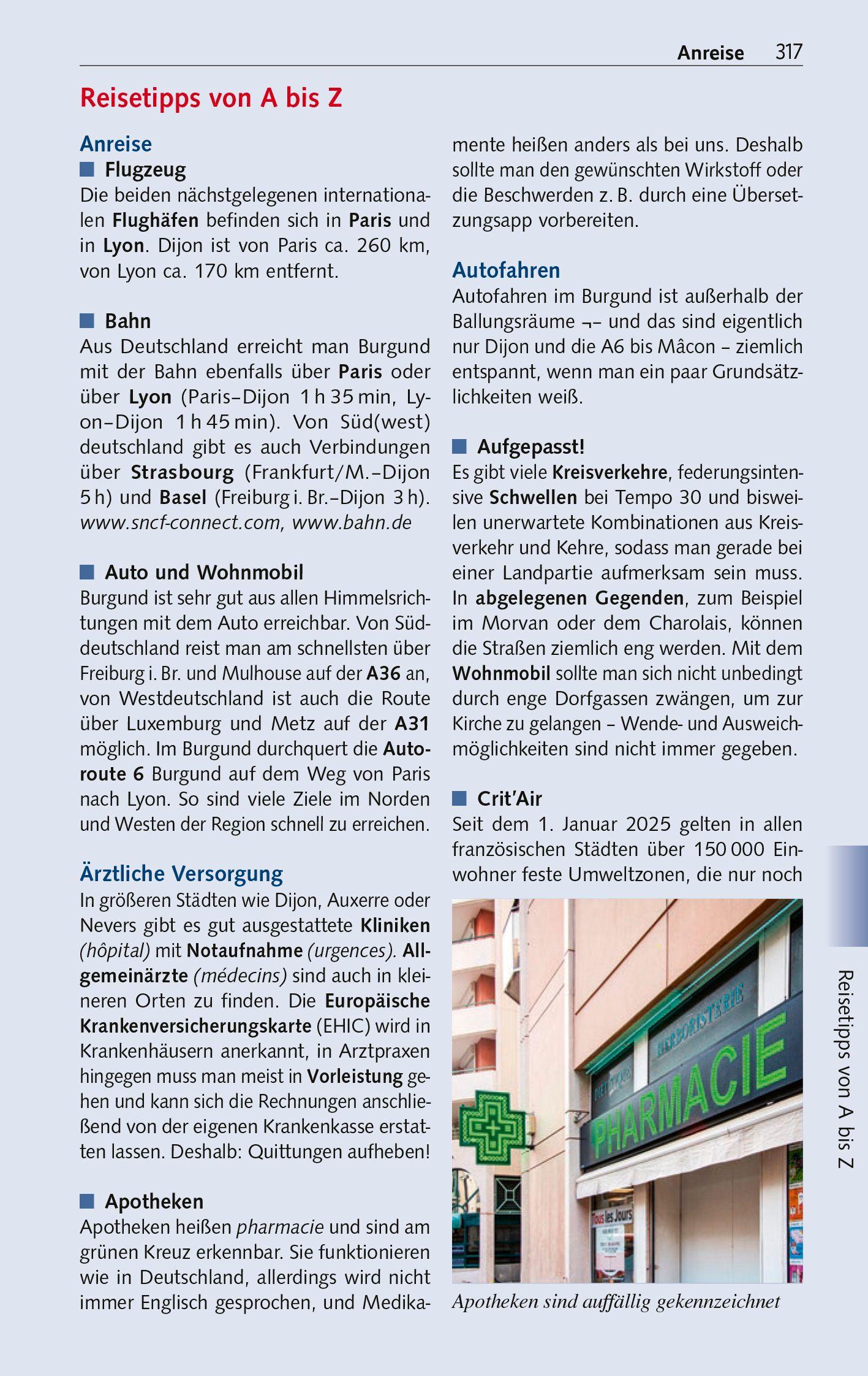 Beispielinhalt (Bild) TRESCHER Reiseführer Burgund