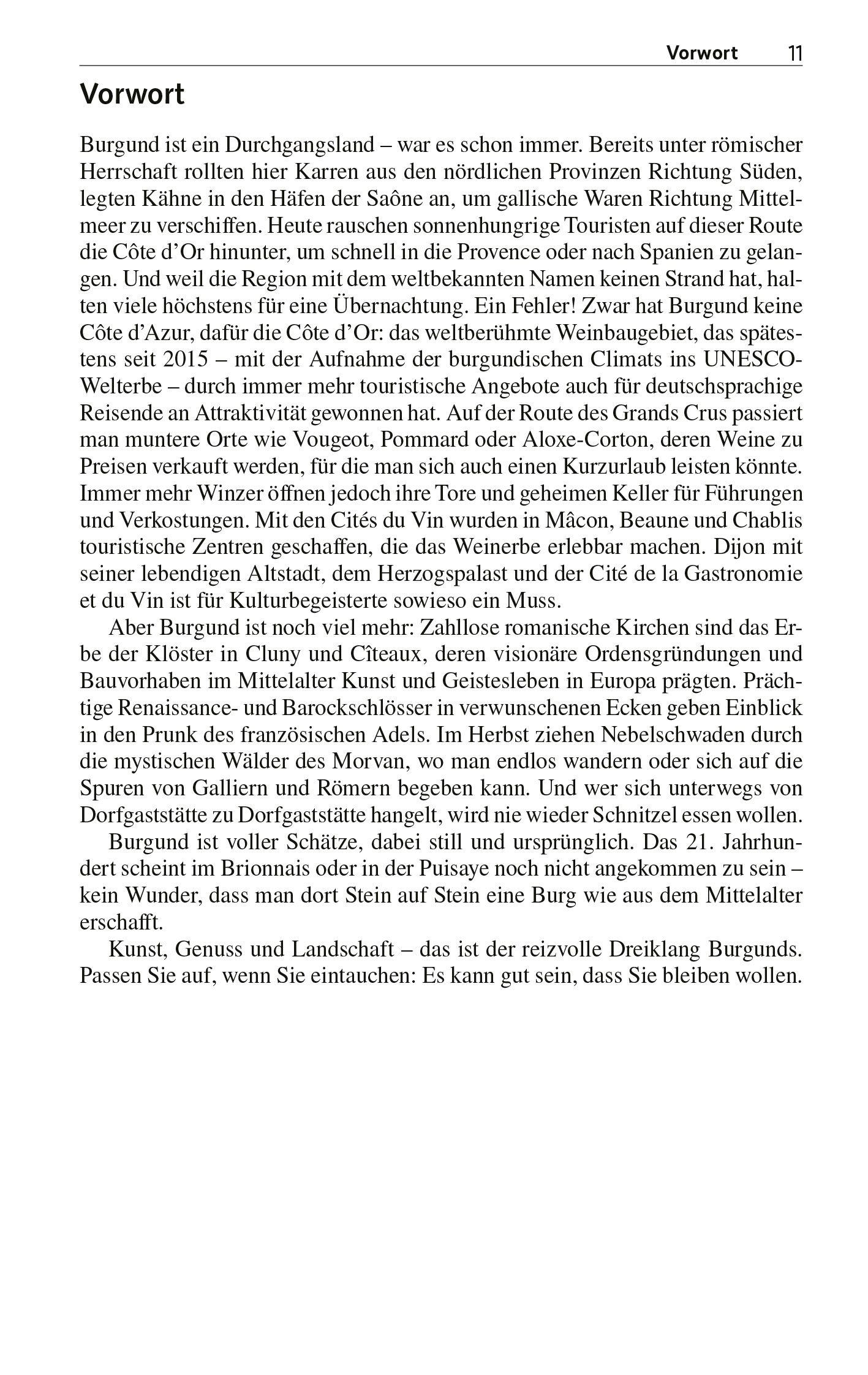 Beispielinhalt (Bild) TRESCHER Reiseführer Burgund