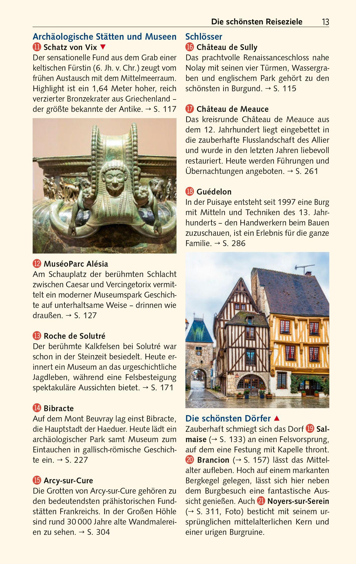 Beispielinhalt (Bild) TRESCHER Reiseführer Burgund
