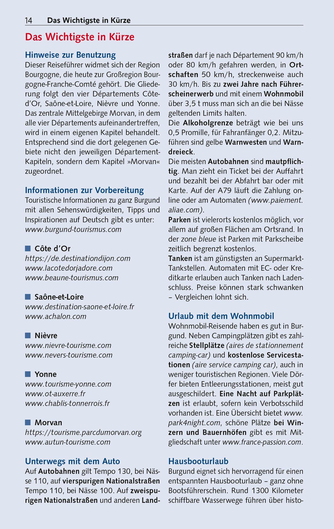 Beispielinhalt (Bild) TRESCHER Reiseführer Burgund