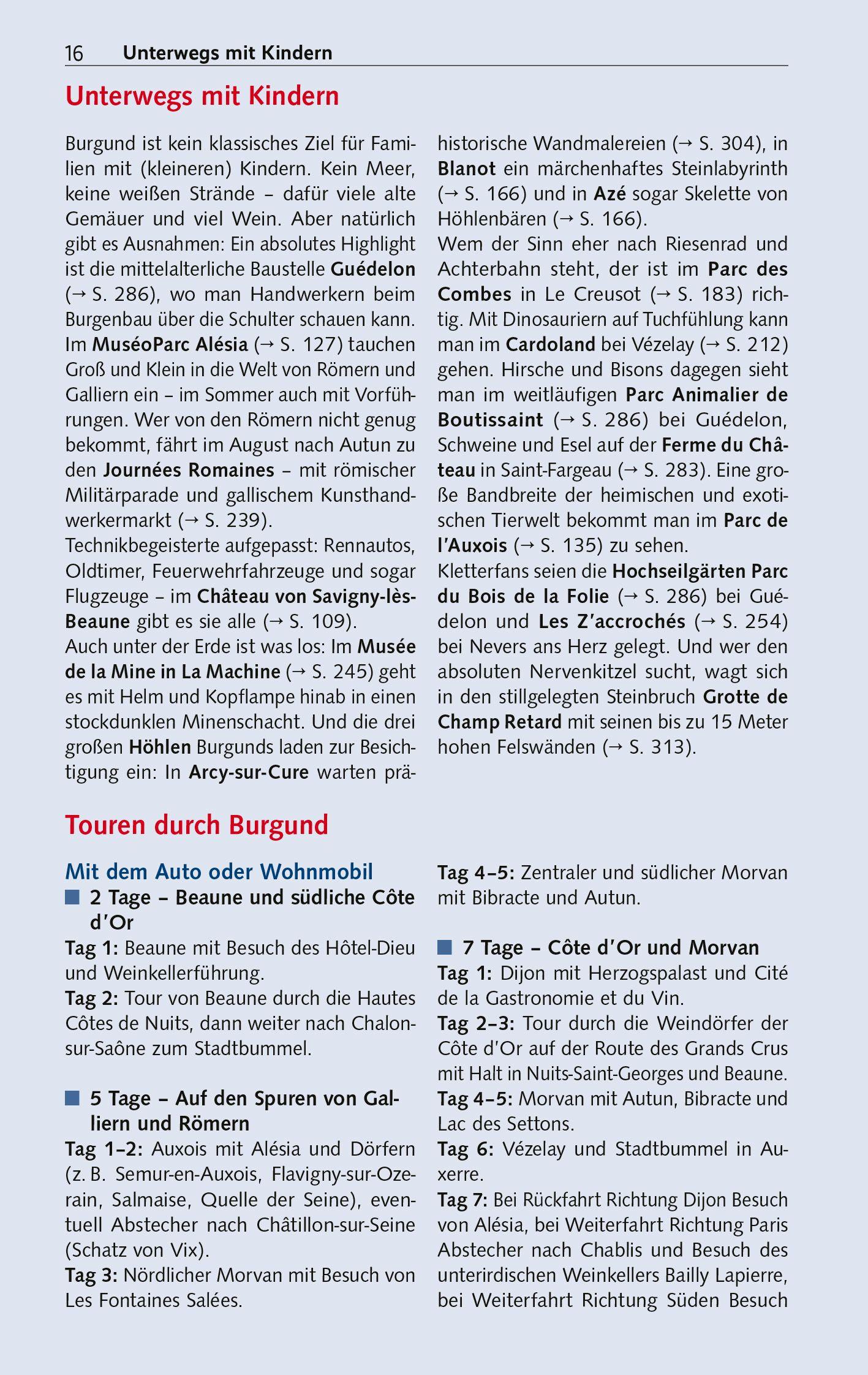 Beispielinhalt (Bild) TRESCHER Reiseführer Burgund