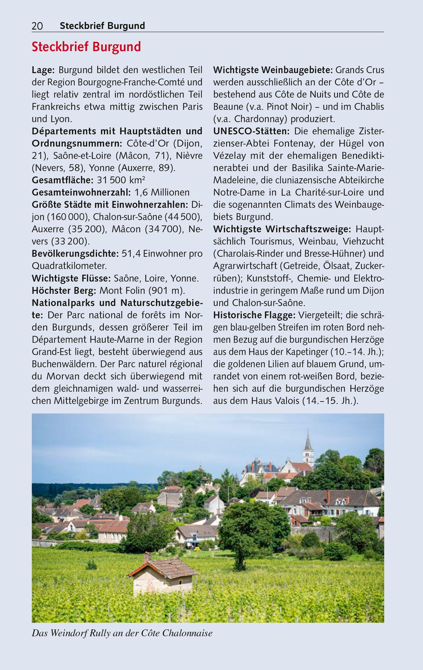 Beispielinhalt (Bild) TRESCHER Reiseführer Burgund