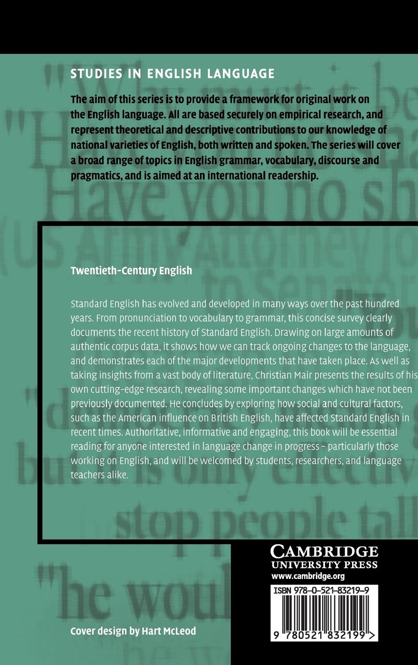 Rückseitencover Twentieth-Century English