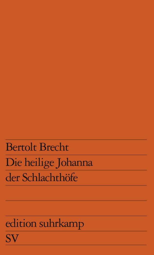 Vorderes Coverbild Die heilige Johanna der Schlachthöfe
