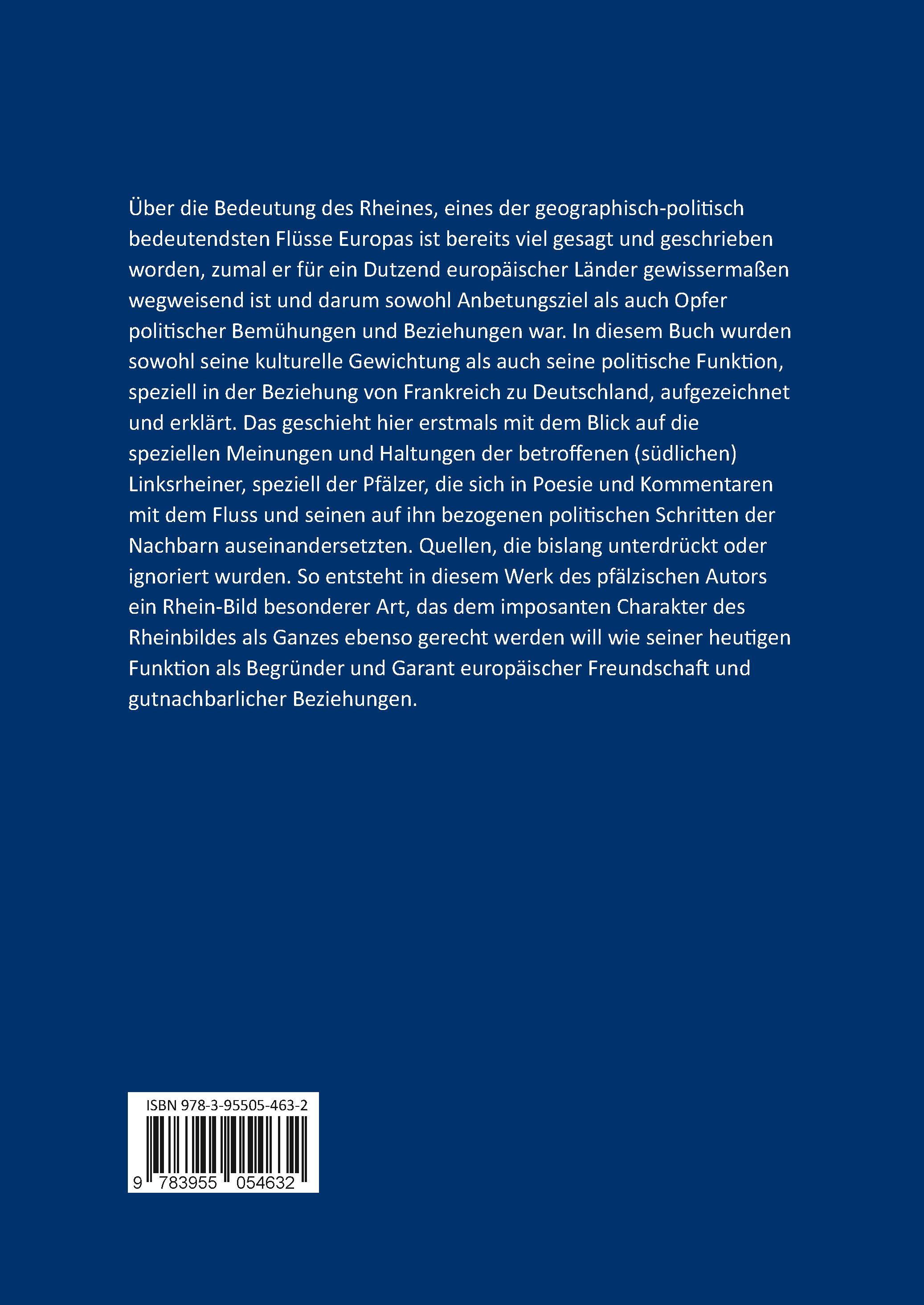 Rückseitencover Am Rhein. Deutschlands Mythen-Strom in Poesie und Politik.