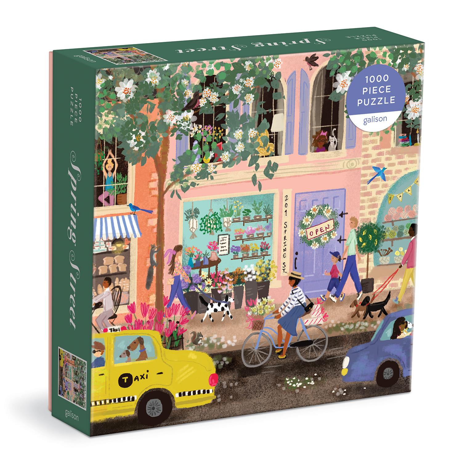 Vorderes Coverbild Spring Street 1000 Piece Puzzle in a Square Box