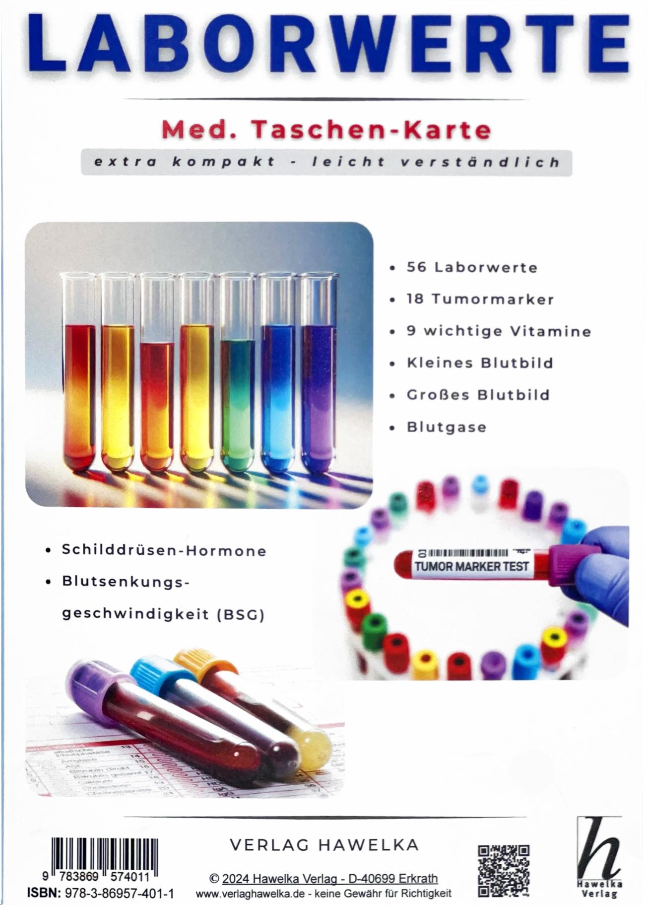 Beispielinhalt (Bild) Laborwerte - extra kompakt & leicht verständlich - Faltkarte A6 - Patienten-Ratgeber & Fachliteratur