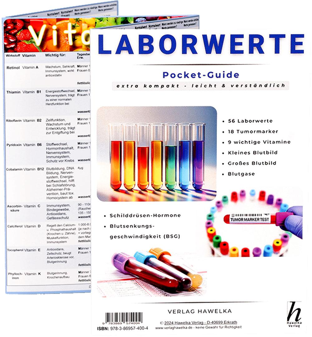 Vorderes Coverbild Laborwerte - extra kompakt & leicht verständlich - Pocket-Guide - Faltkarte A5 - Patienten-Ratgeber & Fachliteratur