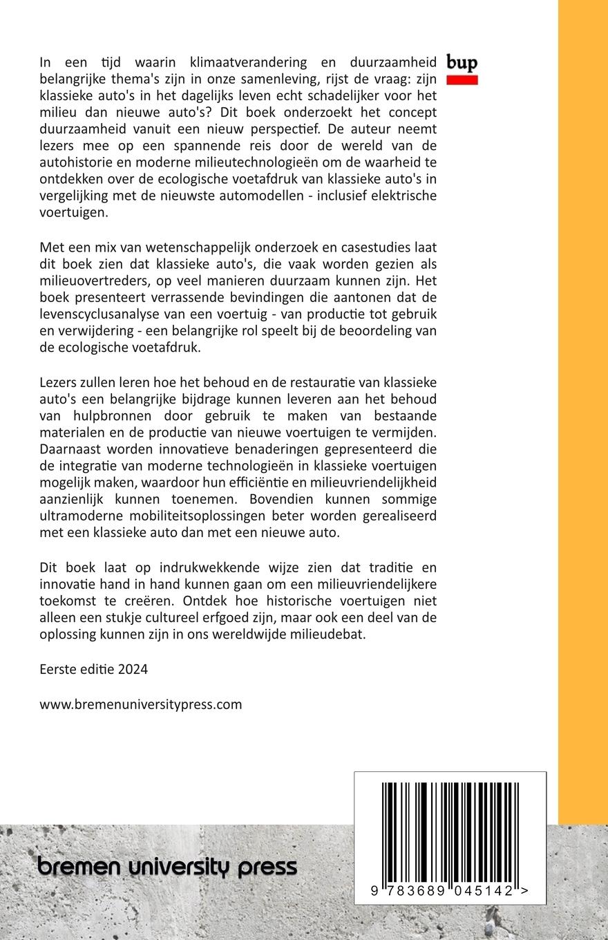 Rückseitencover De duurzaamheid van klassieke auto's in vergelijking met nieuwe auto's