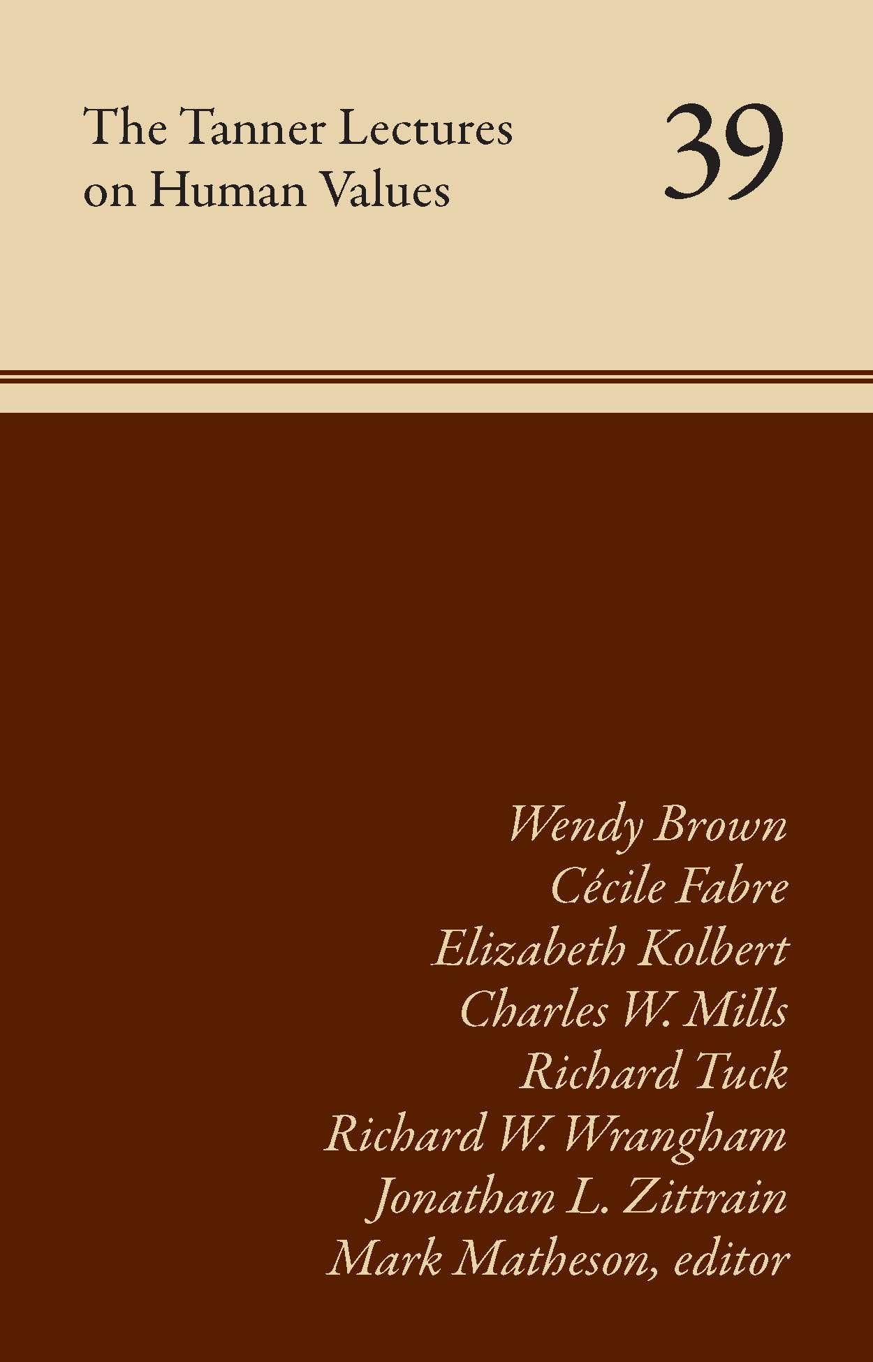 Vorderes Coverbild The Tanner Lectures on Human Values