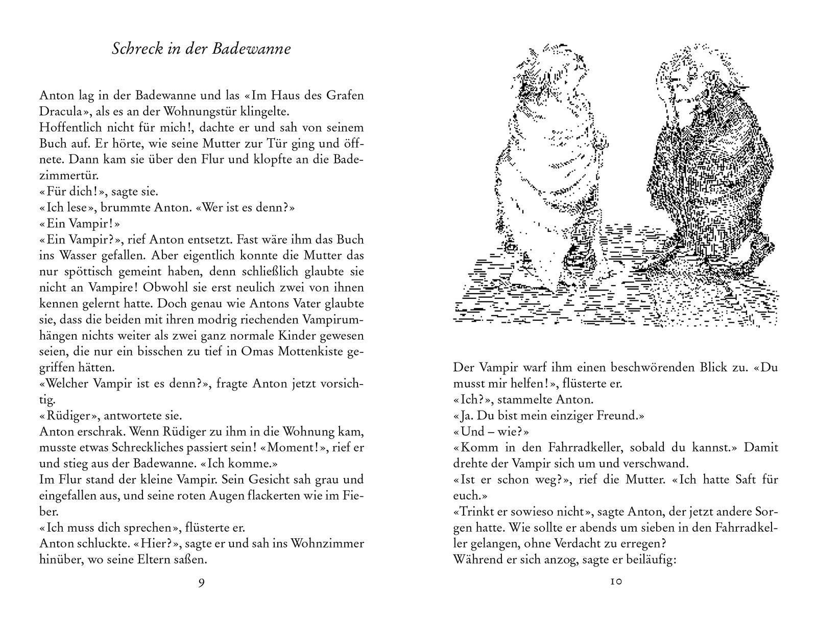 Beispielinhalt (Bild) Der kleine Vampir zieht um