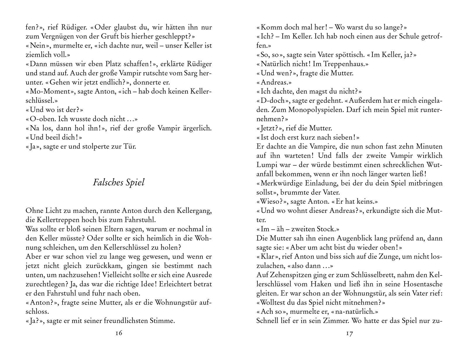 Beispielinhalt (Bild) Der kleine Vampir zieht um