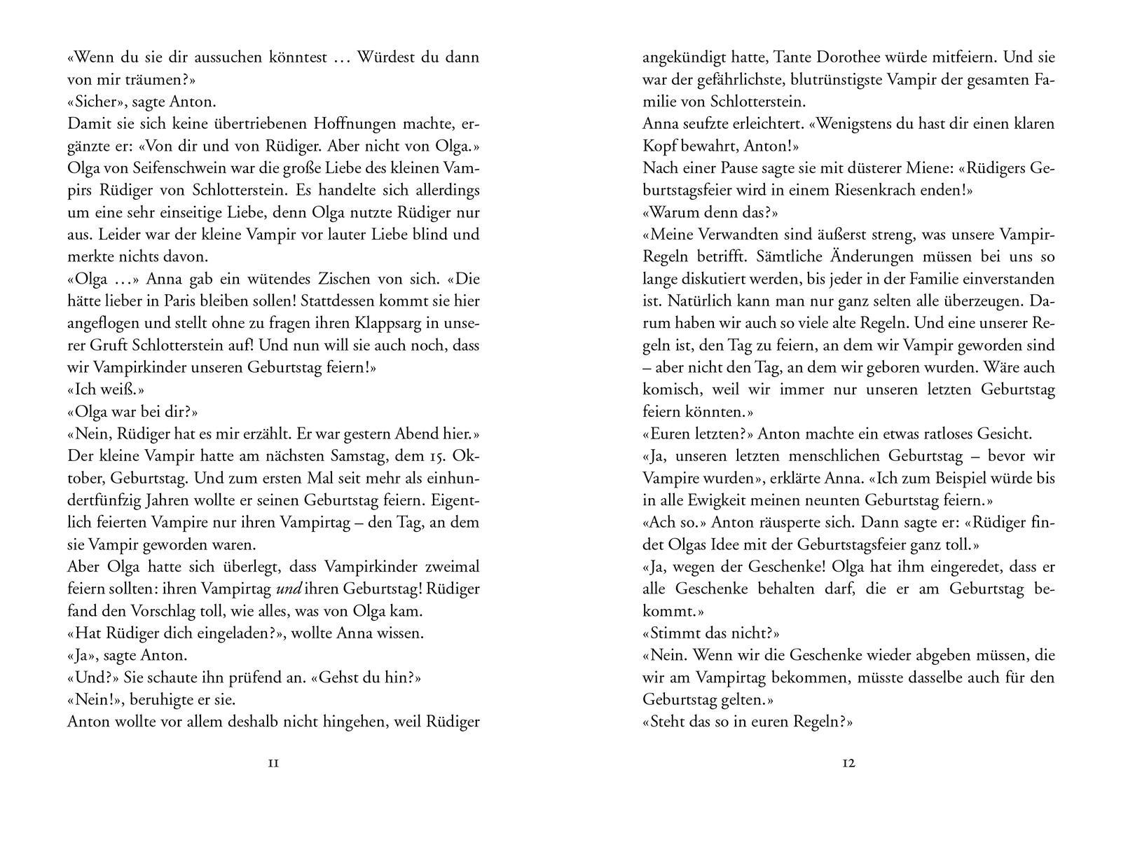 Beispielinhalt (Bild) Der kleine Vampir hat Geburtstag