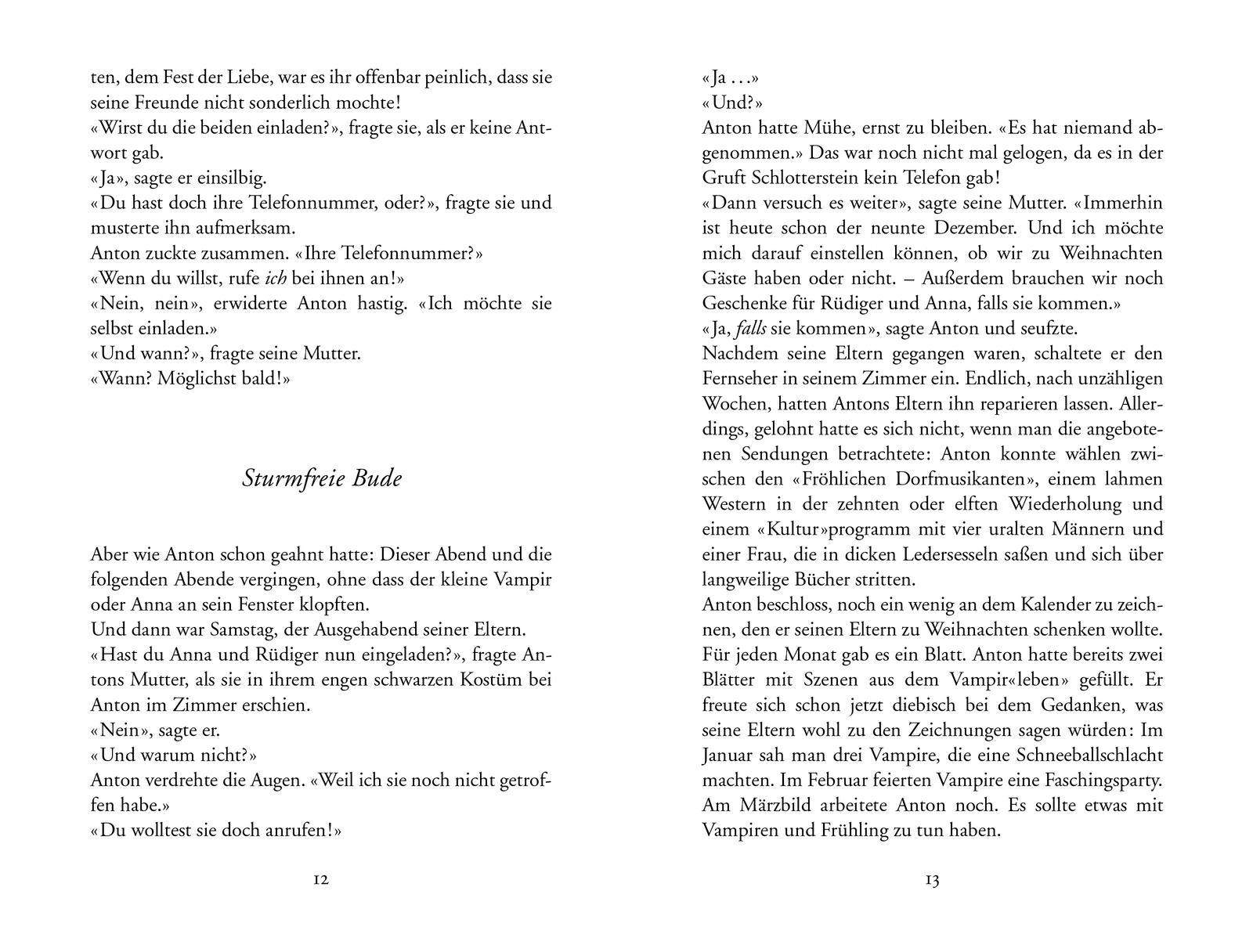 Beispielinhalt (Bild) Der kleine Vampir feiert Weihnachten