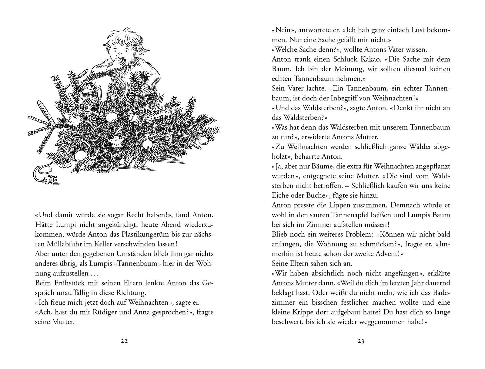 Beispielinhalt (Bild) Der kleine Vampir feiert Weihnachten