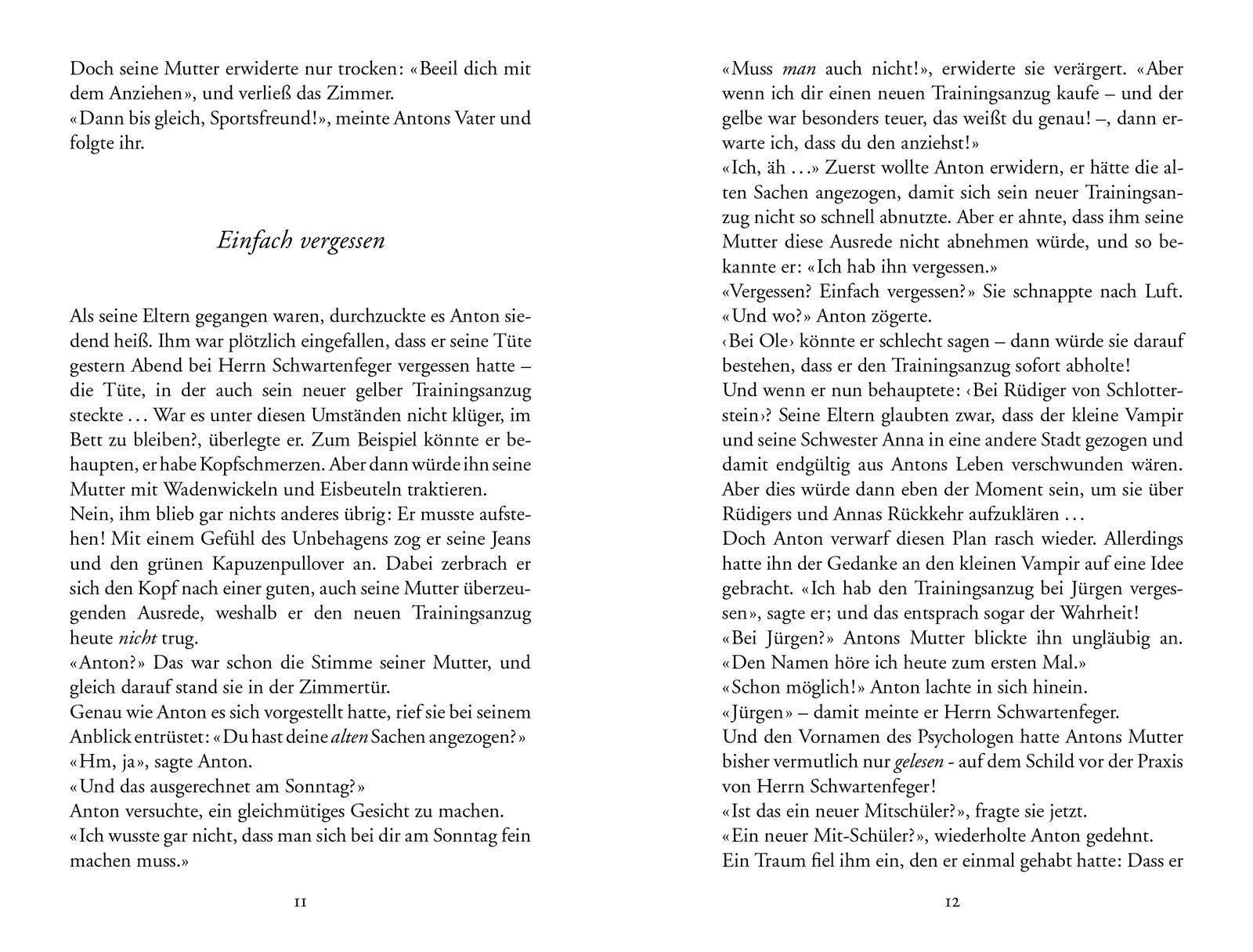 Beispielinhalt (Bild) Der kleine Vampir und der Lichtapparat