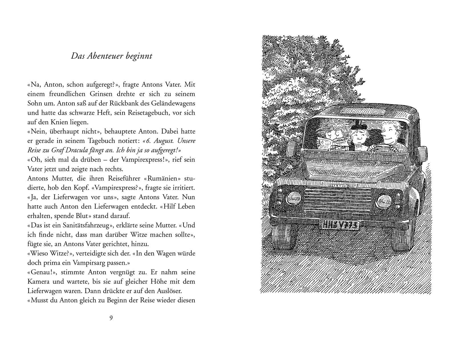 Beispielinhalt (Bild) Der kleine Vampir und Graf Dracula