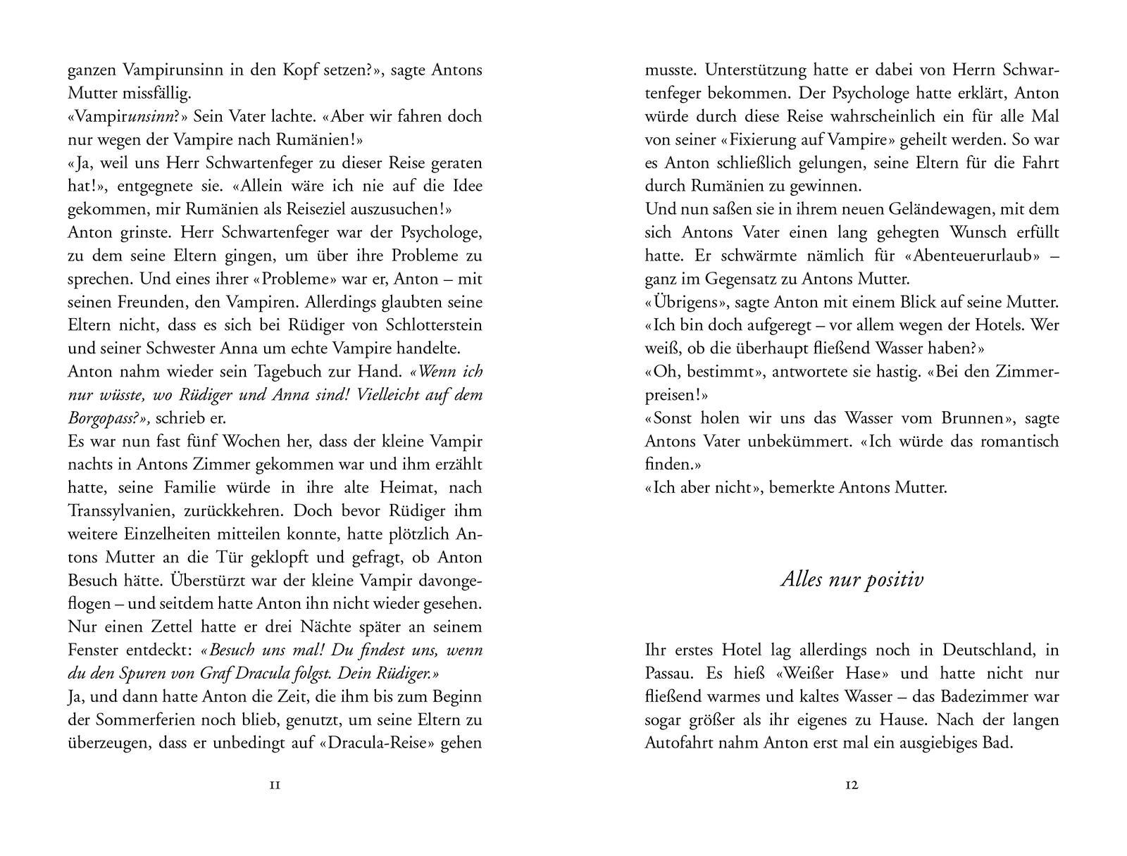 Beispielinhalt (Bild) Der kleine Vampir und Graf Dracula