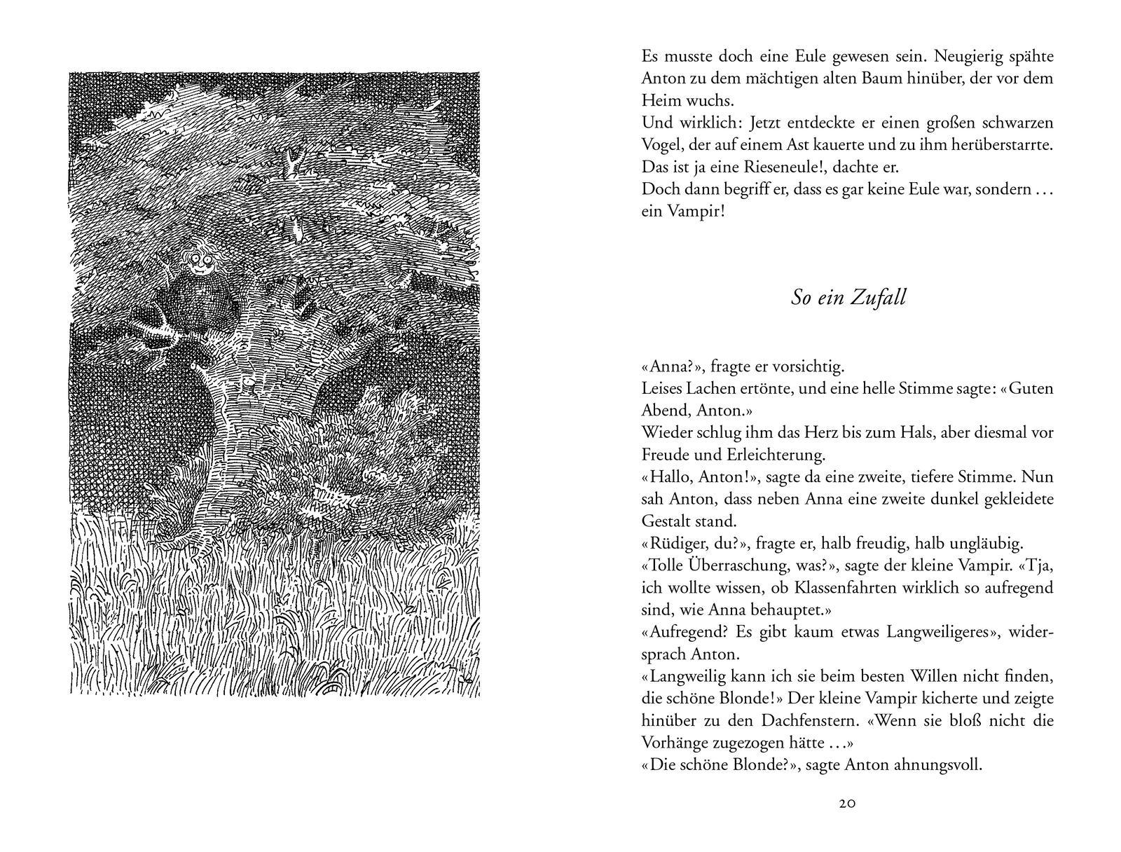 Beispielinhalt (Bild) Der kleine Vampir und die Klassenfahrt