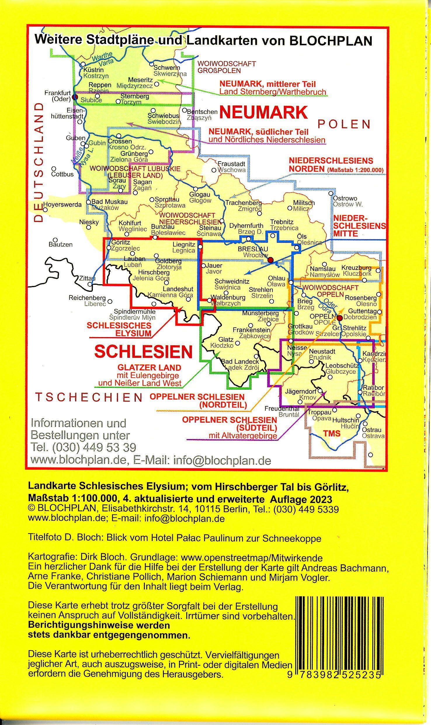 Beispielinhalt (Bild) Landkarte Schlesisches Elysium 1: 100.000