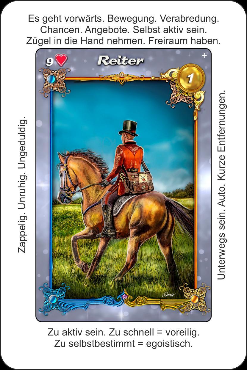 Beispielinhalt (Bild) Lenormandkarten Licht und Schatten - Positive und negative Lenormand-Deutung auf jeder Karte