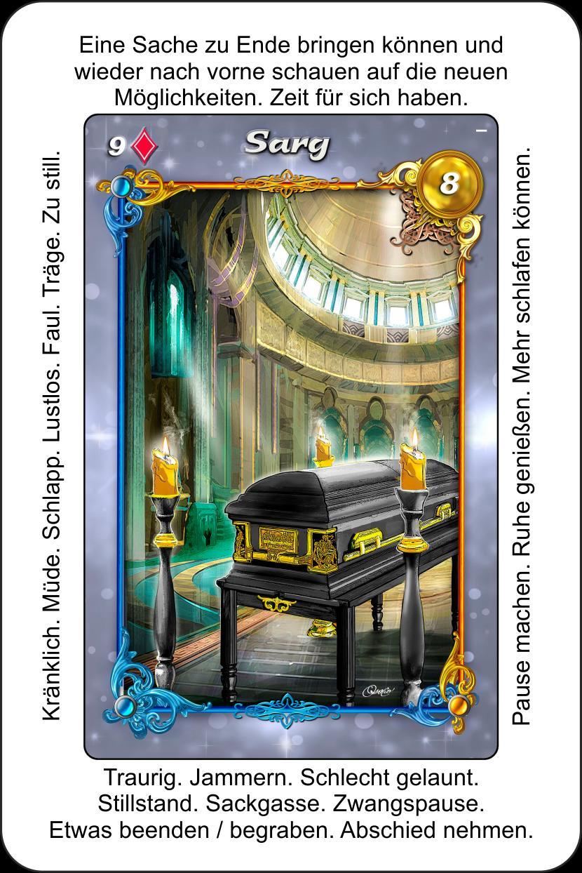 Beispielinhalt (Bild) Lenormandkarten Licht und Schatten - Positive und negative Lenormand-Deutung auf jeder Karte