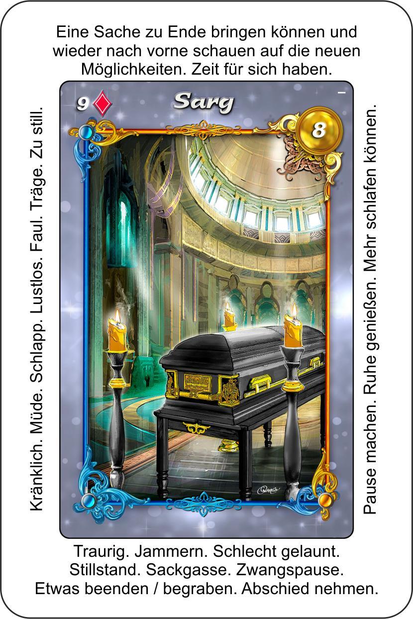 Beispielinhalt (Bild) Lenormandkarten Licht und Schatten - Positive und negative Lenormand-Deutung auf jeder Karte