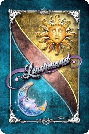 Rückseitencover Lenormandkarten Licht und Schatten - Positive und negative Lenormand-Deutung auf jeder Karte