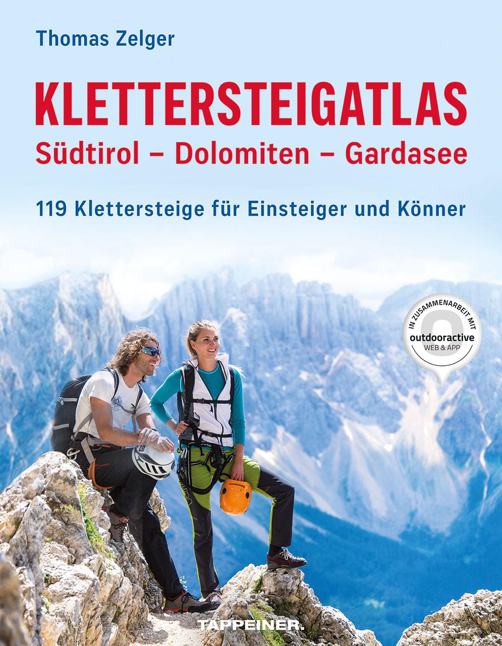 Vorderes Coverbild Klettersteigatlas Südtirol - Dolomiten - Gardasee