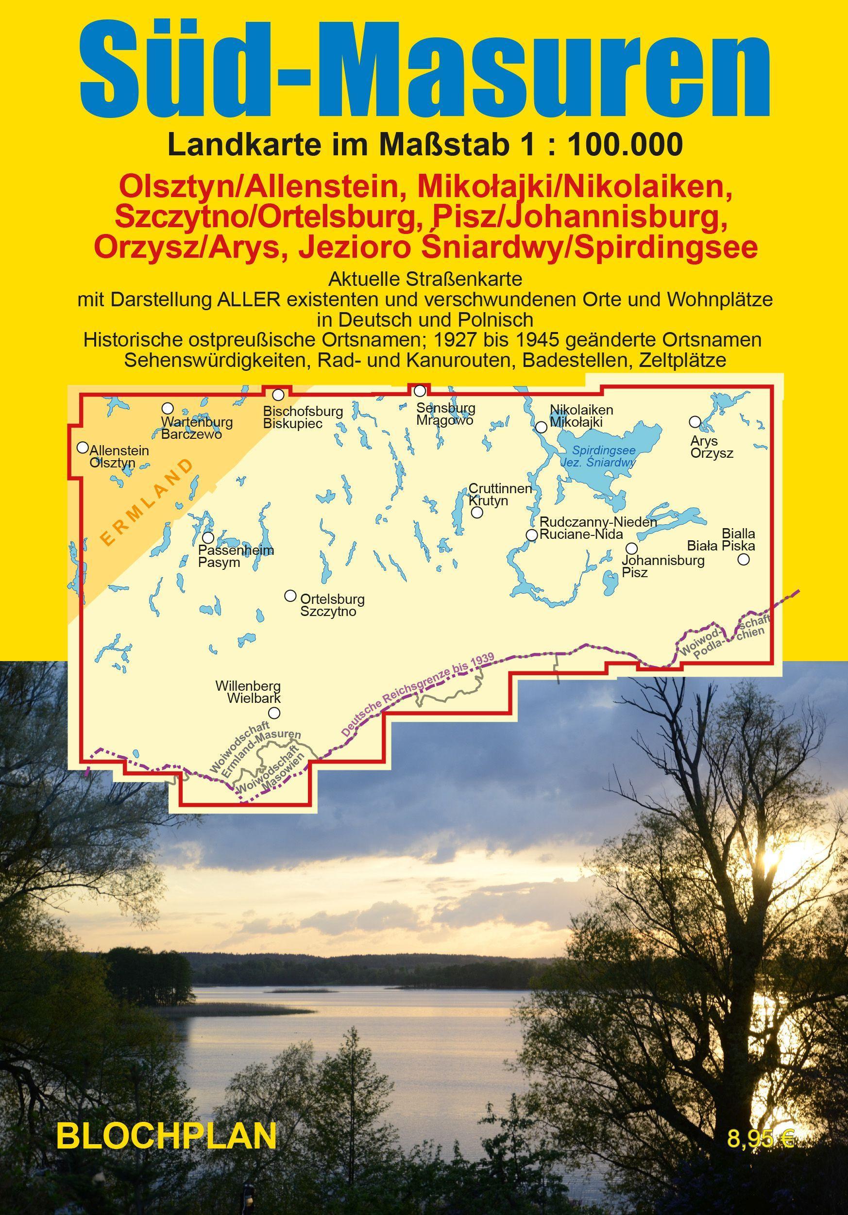 Vorderes Coverbild Landkarte Süd-Masuren
