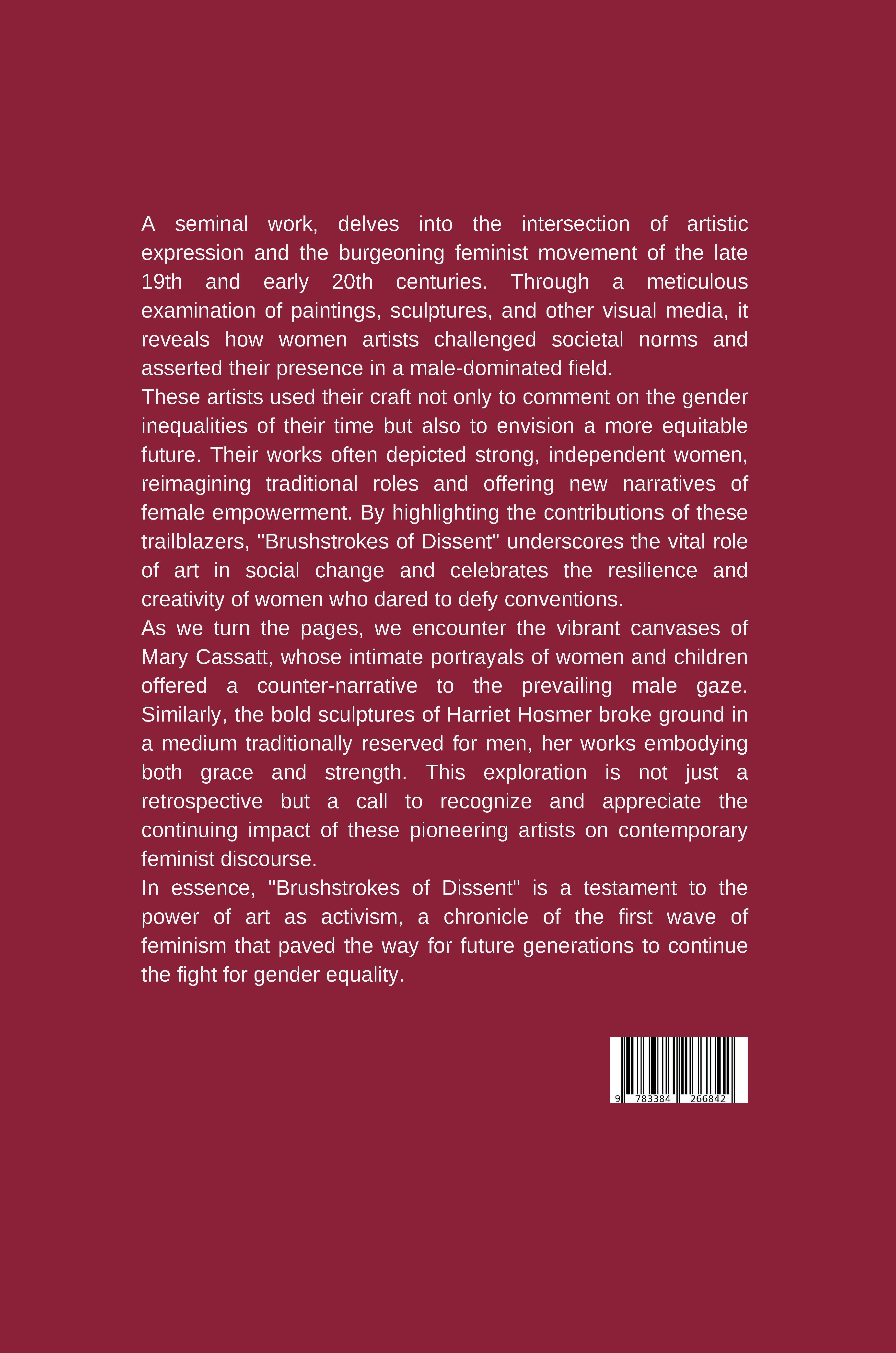 Rückseitencover Brushstrokes of Dissent: First Wave Feminism in American Art