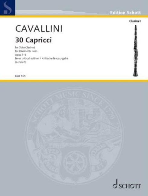 Vorderes Coverbild Cavallini, Ed. Lehnert: 30 Capricci for Clarinet Solo
