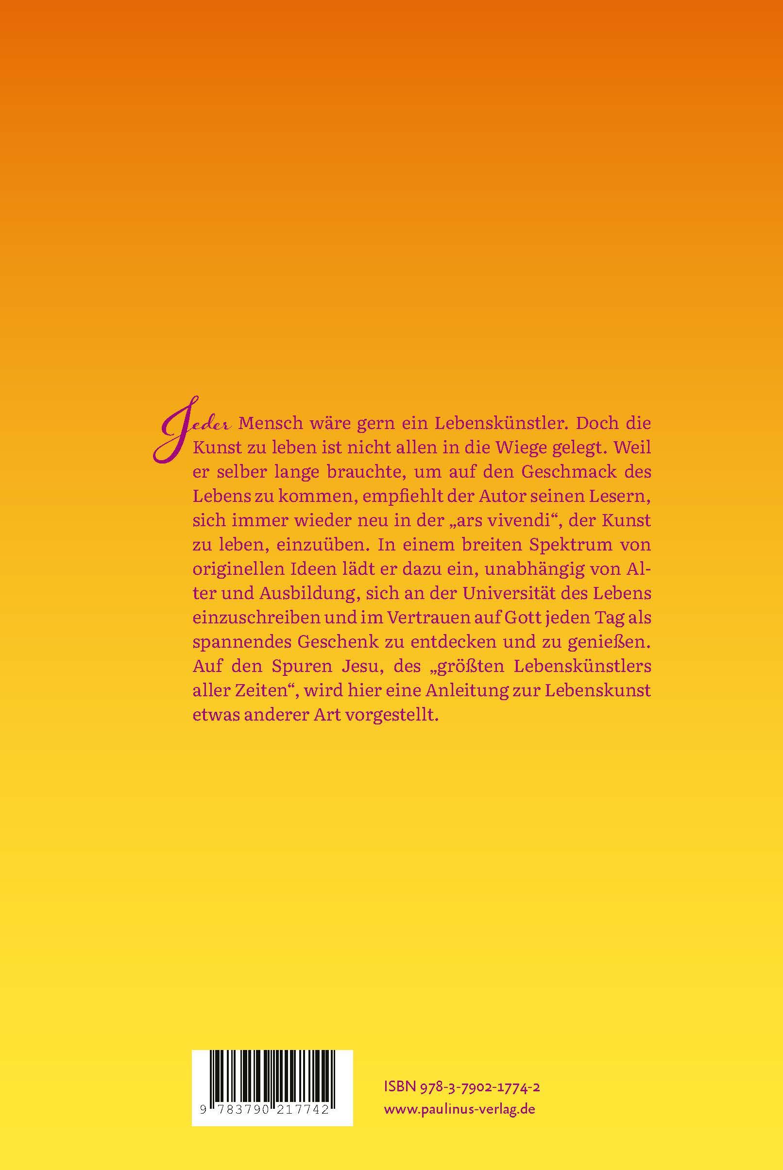 Rückseitencover Lebenskünstler will ich werden