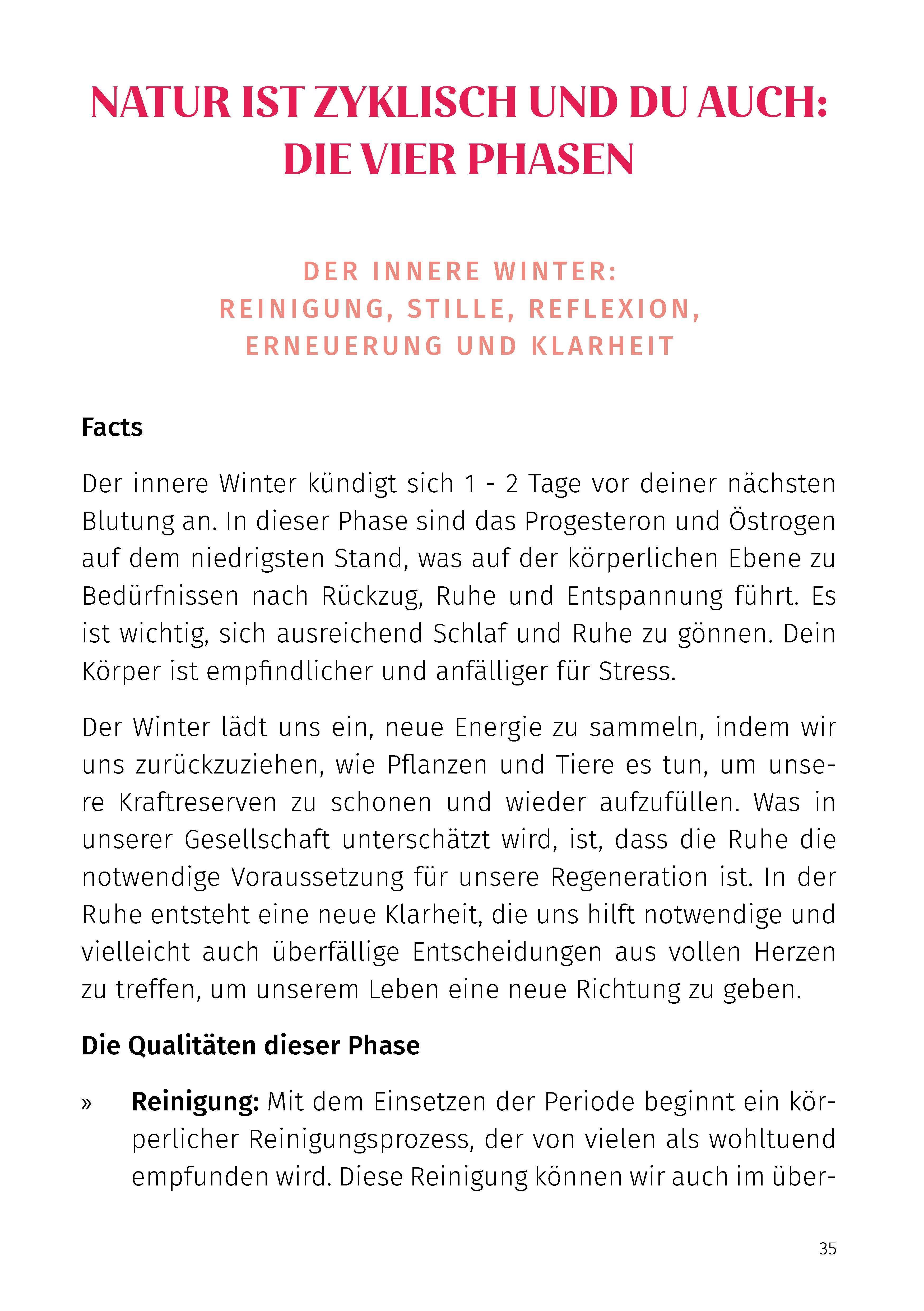 Beispielinhalt (Bild) unverschämt.weiblich - Dein Zyklus-Journal für die Reise zu dir selbst